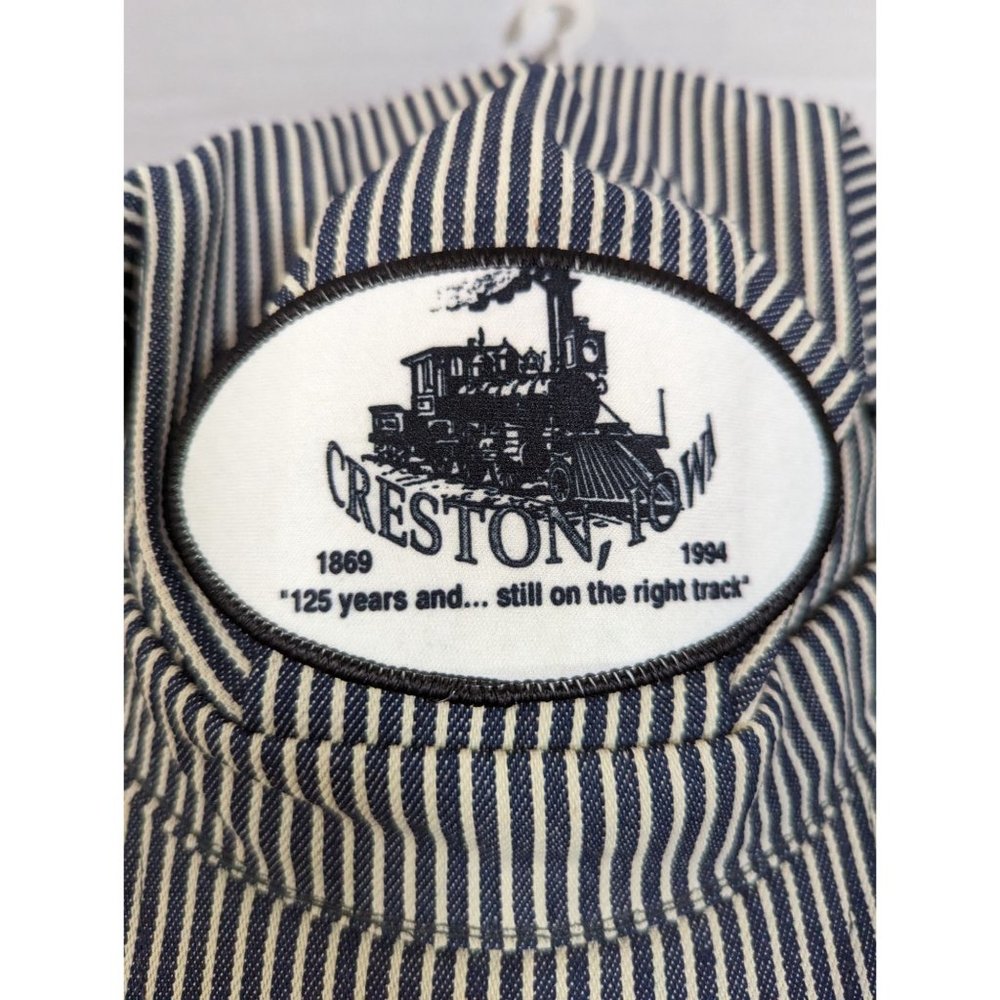 125 Years Creston Iowa Conductor stripped fabric‎ hat 1994 USA train snapback - Picture 6 of 7